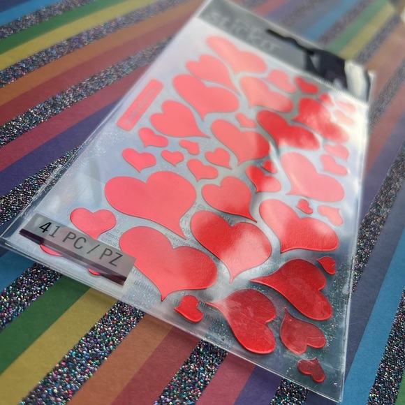 3/15$ 41 pcs Sticko Heart Foil Stickers - Picture 8 of 8